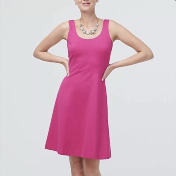 J.Crew Fit and Flare Pink Dress - Picture 1 of 7